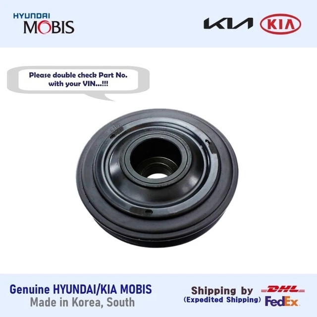 Genuine 231242A803 = 231242A804 Damper Pulley for Hyundai, Kia Motors