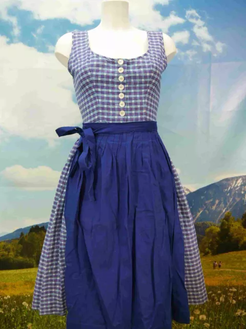 Heimatwerk Ludwig Beck mit Blumenwebmuster fesches Dirndl mit Schürze Gr.34