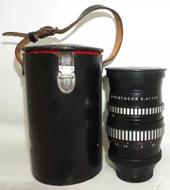 Objetivo Pentacon 2.8/135 funcional Made in G.D.R / RDA en bolsillo