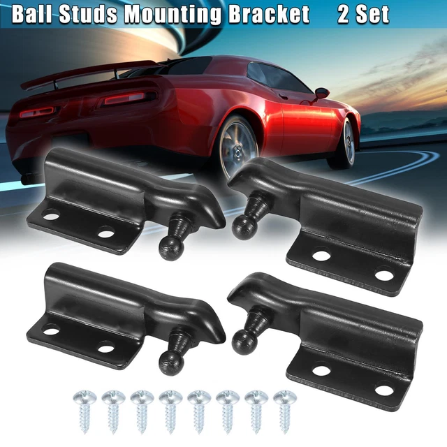 2 Set Black Car Ball Studs Mounting Brackets for Gas Struts Shocks 79x28x29mm