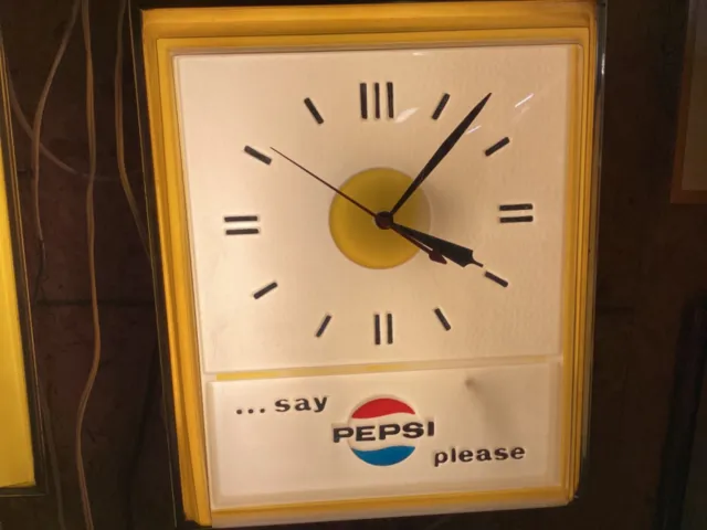 1970s Pepsi Vintage wall clock (backlit)