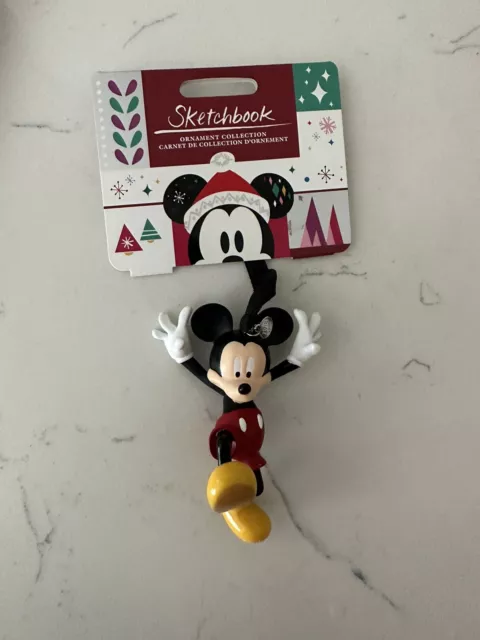 Disney Mickey Mouse Happy Danceing Sketchbook 2018 Christmas Xmas Ornament. NEW