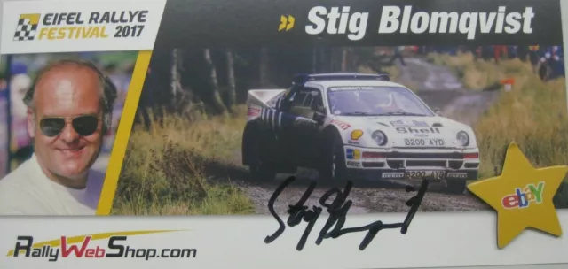 Orig. Autogrammkarte Rally Postcard Stig Blomquist Eifel Rallye Ford RS 2000  33