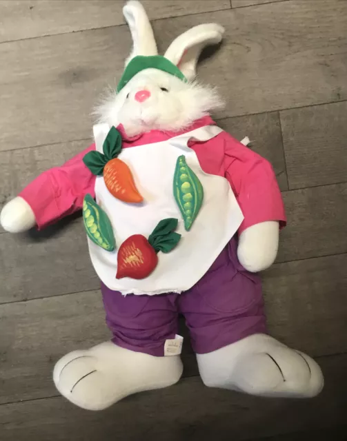 DEPARTMENT 56 Bunny Rabbit Plush Gardener Nylon Bunny 21”