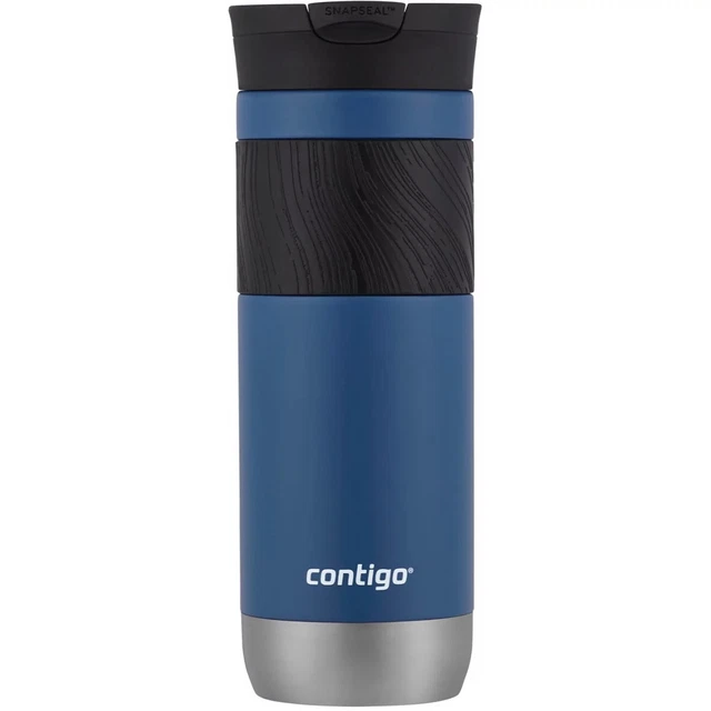 Contigo Byron 20oz Stainless Steel Travel Mug with SNAPSEAL Lid and Grip, Blue