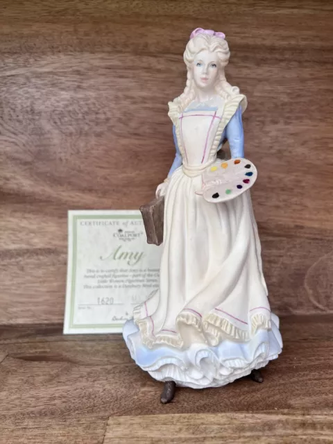 Coalport Figurine "Amy" Little Women Series Porcelain Figure With Certificate