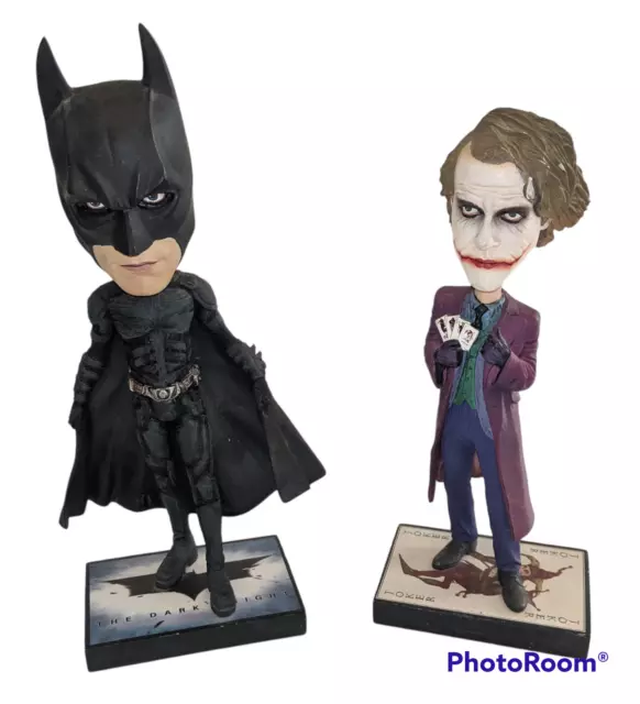 NECA The Dark Knight Bobblehead Figure BATMAN & JOKER Headknocker Figures Lot