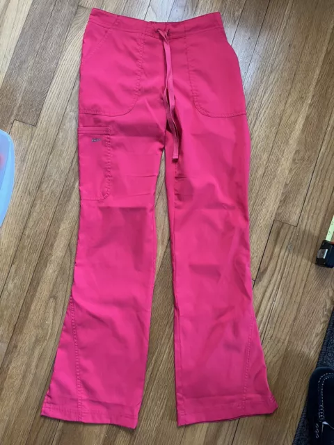 KD110 By Barco Women's Scrub / Medical Pants Boot Leg Cut- XXS -Hot Pink/Red