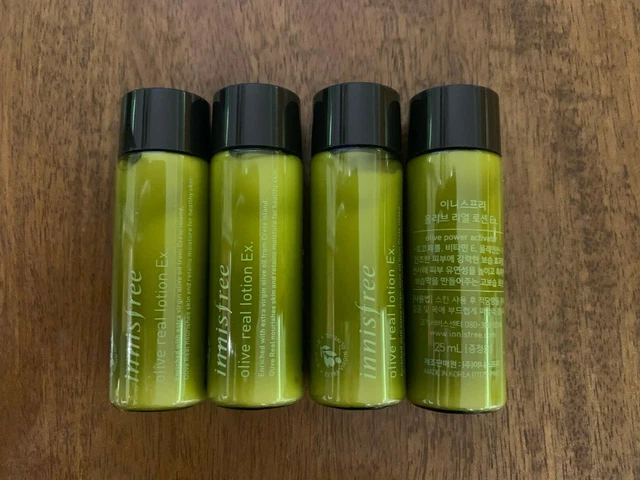 Innisfree olive real EX. Lotion 25ml x 4pcs (100ml) + 1 Free sample Us seller