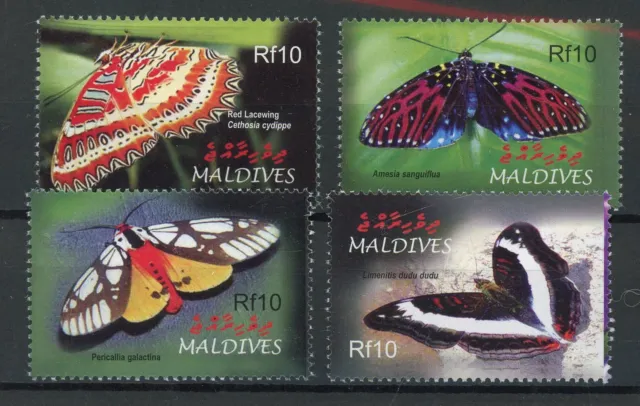 Malediven Einzelmarken 4416-4419 postfrisch Schmetterling #HF403