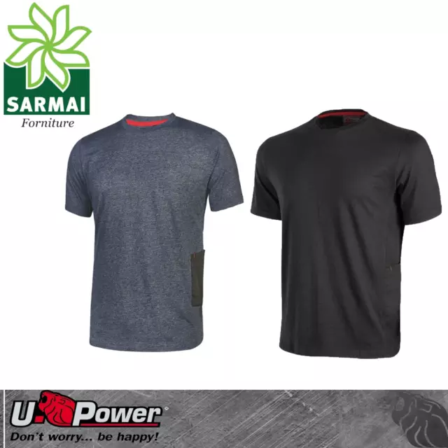 Upower ROAD t-shirt maglietta manica corta maglia da lavoro leggera cotone