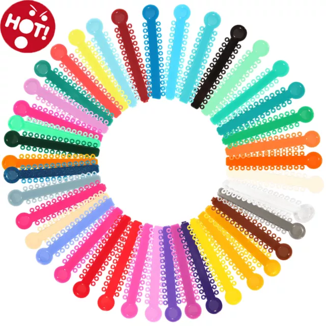 1040Pcs/Bag Dental Orthodontic Brace Elastic Rubber Bands Ligatures Tie 45Colors