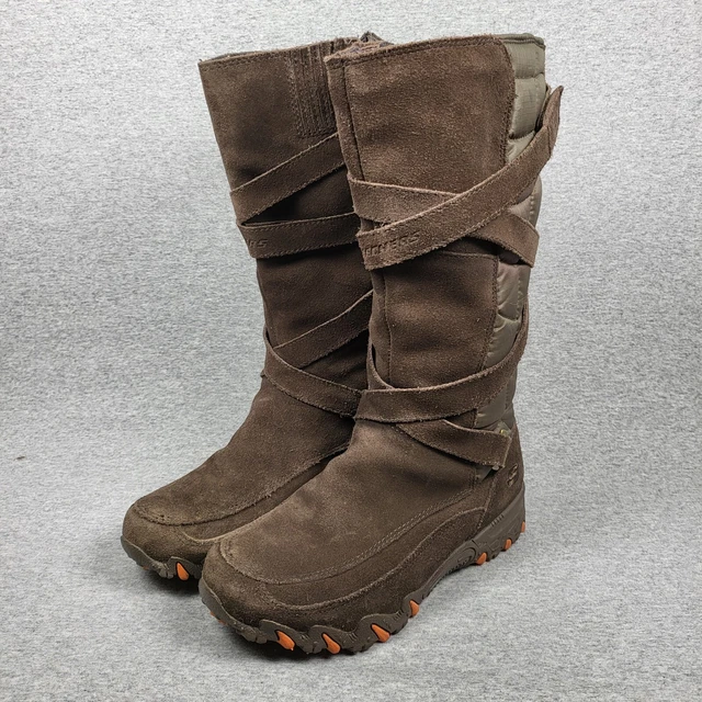 Skechers Women's Size 5.5 Snow Boots Brown Leather Suede Thinsulate Ultra Tall Skechers Women's Size 5.5 Snow Boots Brown Leather Suede Thinsulate Ultra Tall