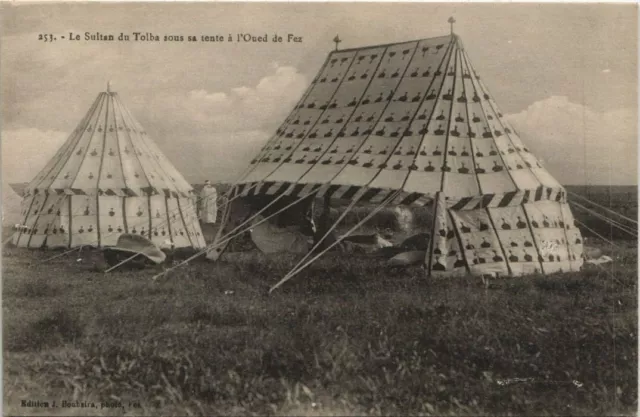 CPA AK MOROCCO FEZ The Sultan of Tolba in his tent in L'Oued (10202)