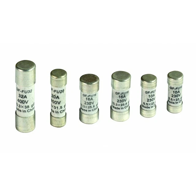 Lot de 6 fusibles  2X10A,2X16A,1X20A,1X32A