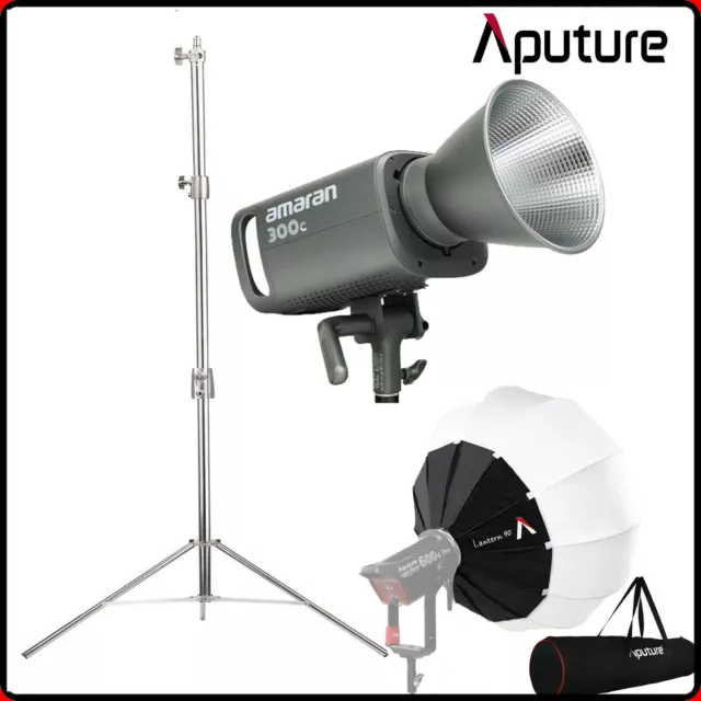 Amaran 300C RGBWW LED Light 300W Photography Lights + Lantern 90cm +2.8M Stand