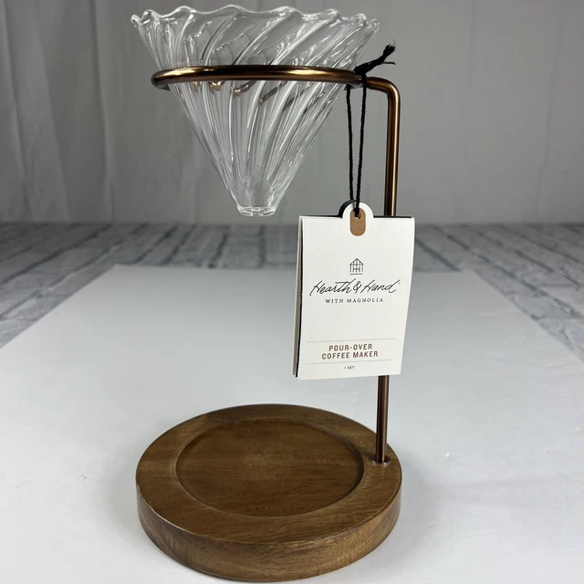 NEW HEARTH & Hand With Magnolia Glass Pour Over Coffee Maker Artistic