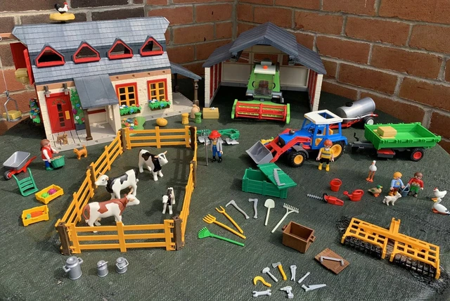 PLAYMOBIL 4055 MEGA Farm Set House Barn Tractor Combine harvester Animals 99.99 PicClick UK