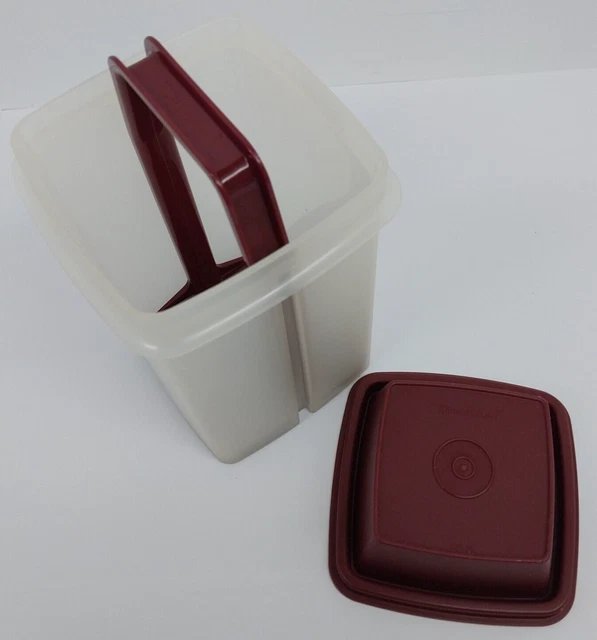 TUPPERWARE PICK A Deli Beetroot Pickle Container & Strainer Wine Red