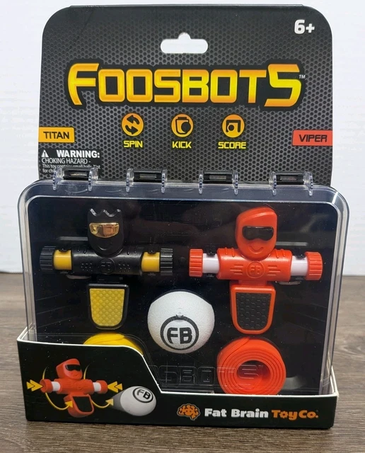 Fat Brain Toys Foosbots On The Go - Juego de disparos de mesa, juguetes de fútbol para 2 jugadores, juegos para niños a partir de 6 años Fat Brain Toys Foosbots On The Go - Juego de disparos de mesa, juguetes de fútbol para 2 jugadores, juegos para niños a partir de 6 años