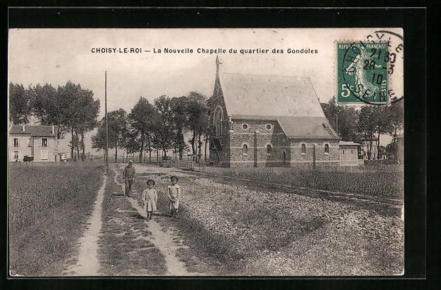 CPA Choisy-le-Roi, La Nouvelle Chapelle du quartier des Gondoles 1910