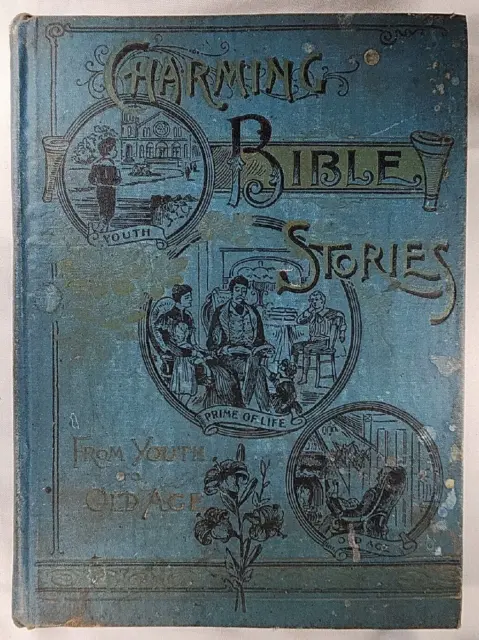 1895 Encantador Biblia Stories Henry Davenport Northop Ilustrados Antigüedad