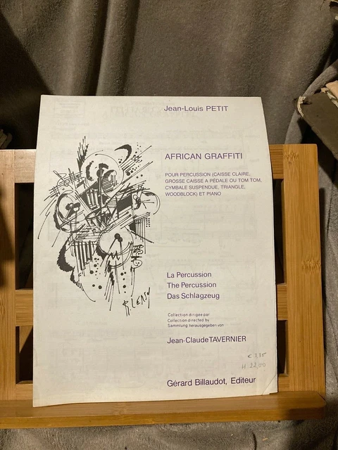 Jean-Louis Petit African Graffiti percussion piano partition éditions Billaudot