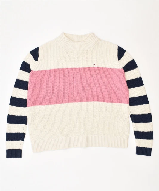 TOMMY HILFIGER Maglione Maglione Girl Equipaggio 10-11 Anni Multicolore IK02