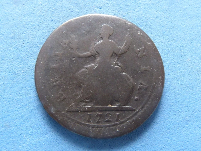 1418) Great Britain George I Farthing 1721 Low Grade Detail Clear Scarce £13.50 1418) Great Britain George I Farthing 1721 Low Grade Detail Clear Scarce £13.50