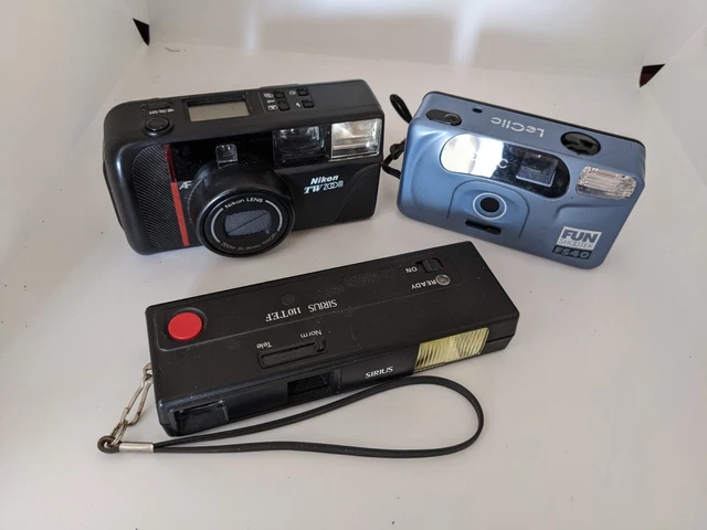 RETRO FILM CAMERA Bundle Le Clic FS40, sirius 110TEF, Nikon TW