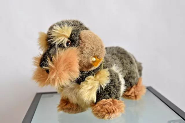 Steiff  Kuscheltier Dackel Tier Nr 4151/25 Hund ca 21 x 35 cm Dog Jagdhund