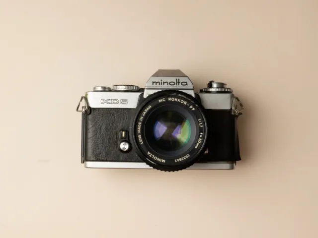Minolta XD5 + Rokkor 50mm f/1.7 (35mm Film Camera SLR)