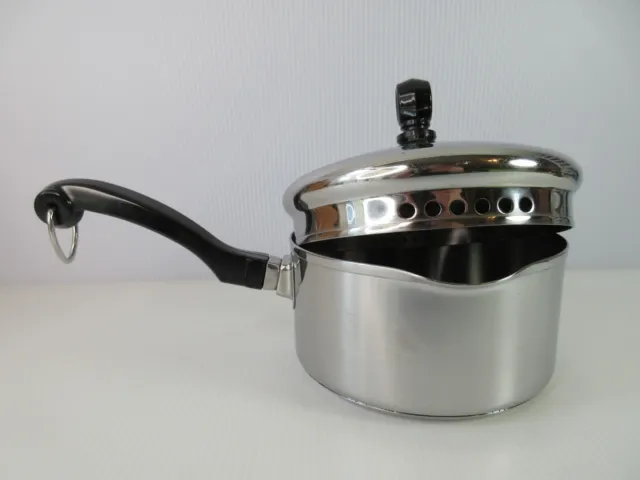 Farberware Stainless Steel Aluminum 1 Qt Saucepan with Dual Pour Spouts and Lid