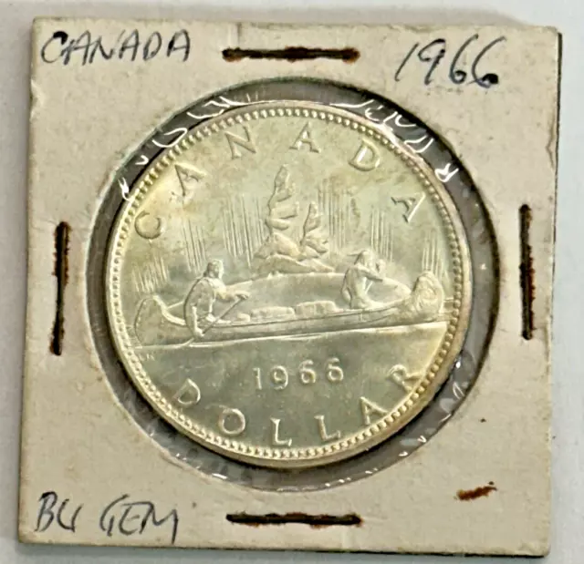 1966 Canadian Uncirculated Silver Dollar