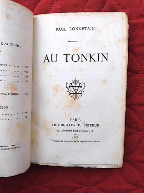 INDOCHINE Au Tonkin par BONNETAIN 1885 EO 2
