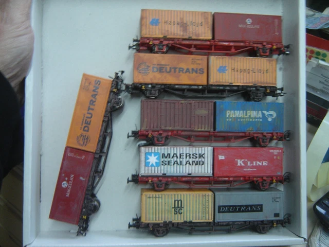 Piko Ho Containerwagen Rungen-Flachwagen - Modellbahn Güterwagen DB AG Epoche V