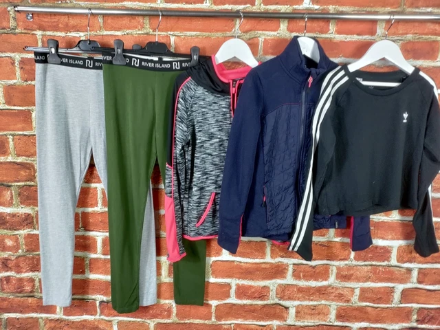 GIRLS BUNDLE AGE 9-10 YEARS ADIDAS DECATHLON etc LEGGINGS JUMPER JACKET 140CM