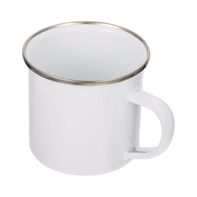 White Stainless Steel Thermal Transfer Enamel Mug Vintage Mugs