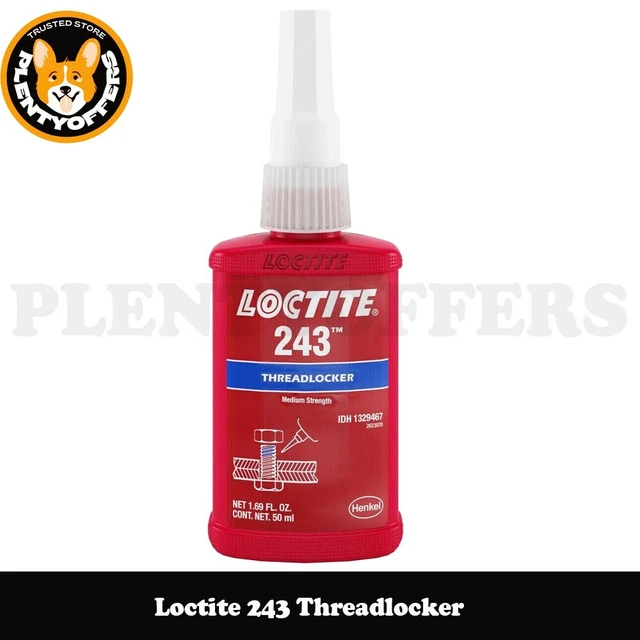 ONE DAY Loctite 243 Threadlocker, Confezione da 5 ml Data di scadenza 2024