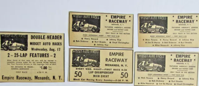 Vintage 1949 EMPIRE DRAGWAY Racing New York Newspaper Print Ads Lot