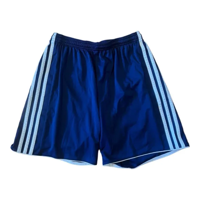 Adidas Soccer Football Shorts Mens Medium Navy Blue Climacool Stretch