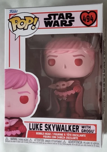 Funko Pop! - Star Wars Luke Skywalker with Grogu 494 - Valentines - NEW