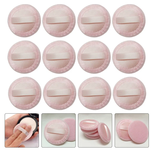12Pcs Tapis de maquillage pour Poudre Doigt Houppette Feuilletée velours