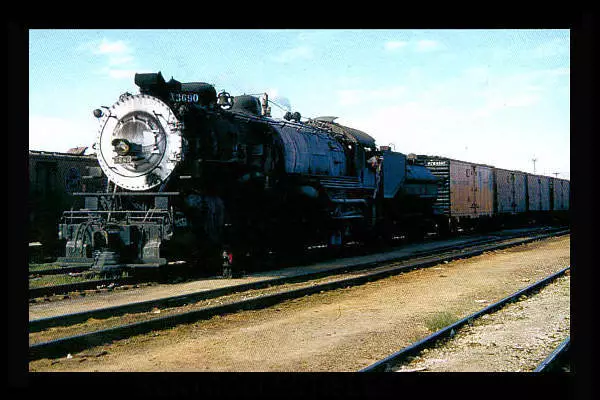 Southern Pacific 4-10-2 three-cylinder steam locomotive train railroad postcard