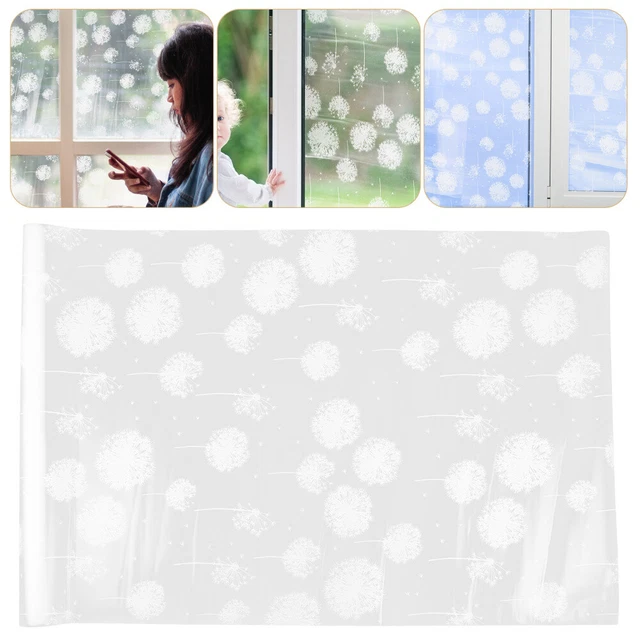 Película para ventana adornos florales revestimiento de vidrio esmerilado PVC