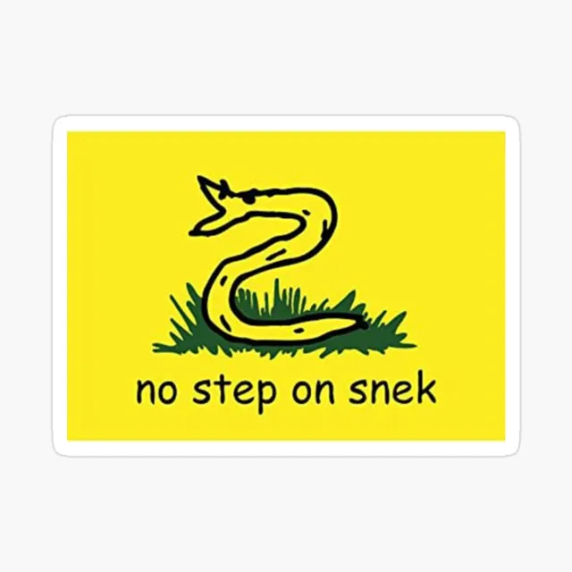 No Step On Snek Bumper Sticker Waterproof Sticker 3" Bumper Sticker Vinyl Decal