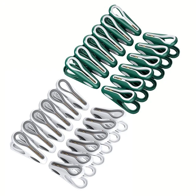 100 Pinces à Linge En Acier Inoxydable - Résistantes, Coupe-vent - Pour Linge, Jardin, Cuisine