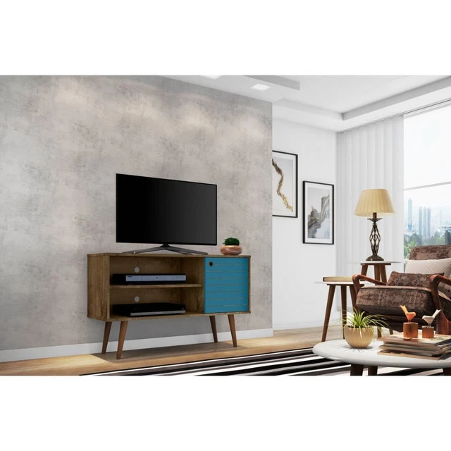 Manhattan Comfort Liberty 42.52 Mid-Century Modern TV Stand with 2 Shelves and 1