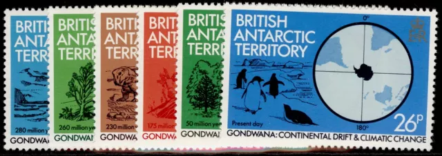 BRITISH ANTARCTIC TERRITORY QEII SG103-108, 1982 Gondwana set, NH MINT.