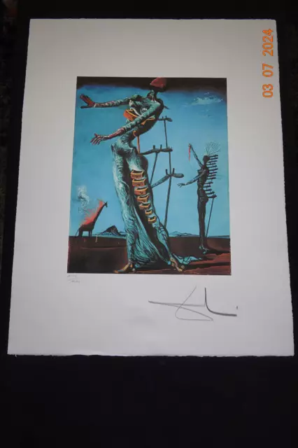 Salvador Dali Lithographie 65x50, handsigniert, limitiert.